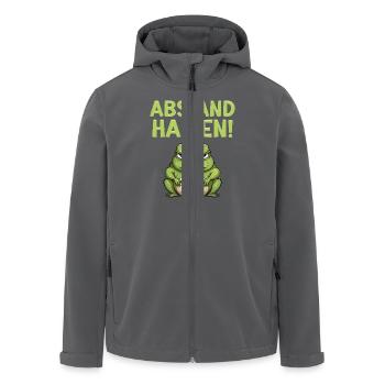 Froschkostüm ABSTAND HALTEN Lustiges Frosch - Recycelte Männer Softshell-Jacke von Stanley/Stella - Anthrazit - Vorne - AI Model Male 185 light (185cm)
