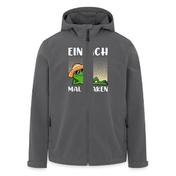 Frosch Kostüm EINFACH MAL QUAKEN Lustiges Fasching - Recycelte Männer Softshell-Jacke von Stanley/Stella - Anthrazit - Vorne - AI Model Male 185 light (185cm)
