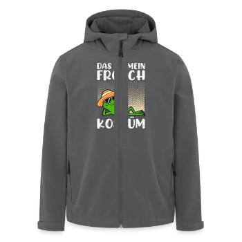 Karneval Kostüm Frosch DAS IST MEIN FROSCH KOSTÜM - Recycelte Männer Softshell-Jacke von Stanley/Stella - Anthrazit - Vorne - AI Model Male 185 light (185cm)