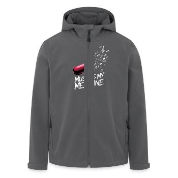 Musik ist meine Medizin für Musikliebhaber - Recycelte Männer Softshell-Jacke von Stanley/Stella - Anthrazit - Vorne - AI Model Male 185 light (185cm)