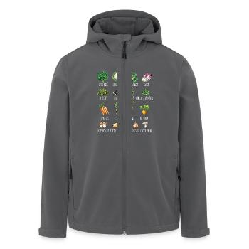 Januar Kleben von saisonalem Obst und Gemüse - Recycelte Männer Softshell-Jacke von Stanley/Stella - Anthrazit - Vorne - AI Model Male 185 light (185cm)