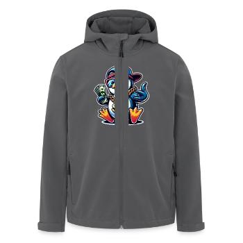 Pinguin Dollar Kette Money - Recycelte Männer Softshell-Jacke von Stanley/Stella - Anthrazit - Vorne - AI Model Male 185 light (185cm)