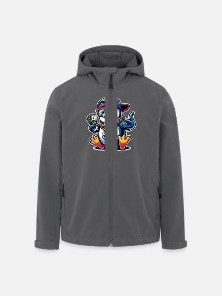 Pinguin Dollar Kette Money - Recycelte Männer Softshell-Jacke von Stanley/Stella - Anthrazit