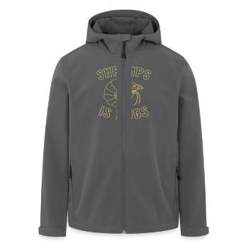 Shrimps Is Bugs Lustiges Meeresfrüchte-Design für - Recycelte Männer Softshell-Jacke von Stanley/Stella - Anthrazit - Vorne - AI Model Male 185 light (185cm)