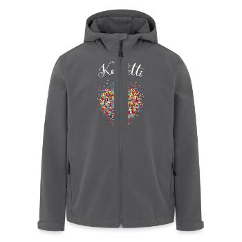 Konfetti im Herzen - Karneval Fasching - Recycelte Männer Softshell-Jacke von Stanley/Stella - Anthrazit - Vorne - AI Model Male 185 light (185cm)