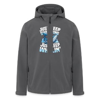 Just Keep Swimming Just Keep Whalin - Recycelte Männer Softshell-Jacke von Stanley/Stella - Anthrazit - Vorne - AI Model Male 185 light (185cm)