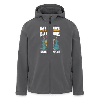 Mining Is A Precious Skill To Have - Recycelte Männer Softshell-Jacke von Stanley/Stella - Anthrazit - Vorne - AI Model Male 185 light (185cm)