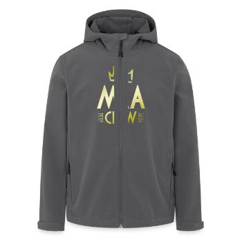 Mma Crew - Recycelte Männer Softshell-Jacke von Stanley/Stella - Anthrazit - Vorne - AI Model Male 185 light (185cm)