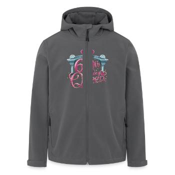 60er Geburtstag Frauen für einen 60 Frauen - Recycelte Männer Softshell-Jacke von Stanley/Stella - Anthrazit - Vorne - AI Model Male 185 light (185cm)