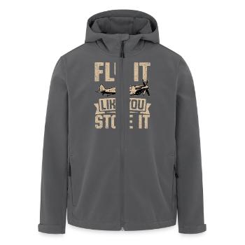 Fliege es, als hättest du es gestohlen - Recycelte Männer Softshell-Jacke von Stanley/Stella - Anthrazit - Vorne - AI Model Male 185 light (185cm)