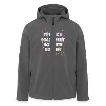 Für dich soll's heut Konfetti regnen - Verkleidung - Recycelte Männer Softshell-Jacke von Stanley/Stella - Anthrazit - Vorne - AI Model Male 185 light (185cm)