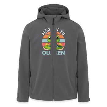 Faschings Kostüm HÖR AUF ZU QUAKEN Karneval - Recycelte Männer Softshell-Jacke von Stanley/Stella - Anthrazit - Vorne - AI Model Male 185 light (185cm)