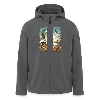 Kitesurfen Kitesurf Kitesurfer Kiteboard - Recycelte Männer Softshell-Jacke von Stanley/Stella - Anthrazit - Vorne - AI Model Male 185 light (185cm)
