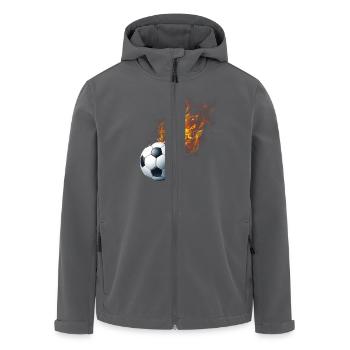 Fußball Feuer - Recycelte Männer Softshell-Jacke von Stanley/Stella - Anthrazit - Vorne - AI Model Male 185 light (185cm)
