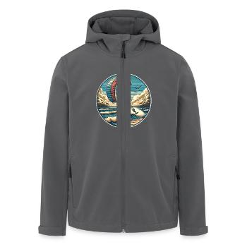 Kitesurfen Kitesurf Kitesurfer Kiteboard - Recycelte Männer Softshell-Jacke von Stanley/Stella - Anthrazit - Vorne - AI Model Male 185 light (185cm)