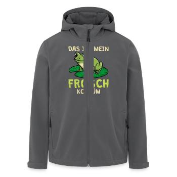 Karneval Kostüm Frosch DAS IST MEIN FROSCH KOSTÜM - Recycelte Männer Softshell-Jacke von Stanley/Stella - Anthrazit - Vorne - AI Model Male 185 light (185cm)