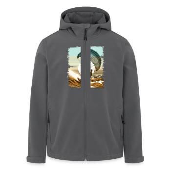 Kitesurfen Kitesurf Kitesurfer Kiteboard - Recycelte Männer Softshell-Jacke von Stanley/Stella - Anthrazit - Vorne - AI Model Male 185 light (185cm)