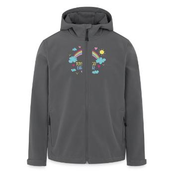 Ich Liebe Spielzeuge Die Brummen Regenbogen - Recycelte Männer Softshell-Jacke von Stanley/Stella - Anthrazit - Vorne - AI Model Male 185 light (185cm)