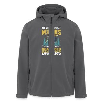 Miners They Can Be Real Gold Diggers - Recycelte Männer Softshell-Jacke von Stanley/Stella - Anthrazit - Vorne - AI Model Male 185 light (185cm)