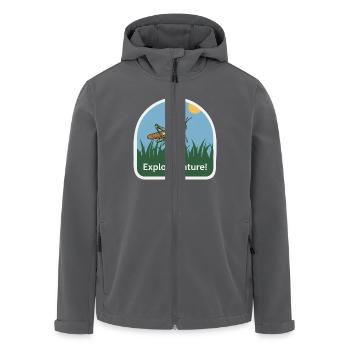 HEUSCHRECKE - Recycelte Männer Softshell-Jacke von Stanley/Stella - Anthrazit - Vorne - AI Model Male 185 light (185cm)