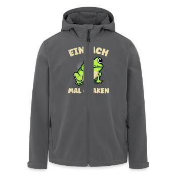 Karneval Party EINFACH MAL QUACKEN Lustiges - Recycelte Männer Softshell-Jacke von Stanley/Stella - Anthrazit - Vorne - AI Model Male 185 light (185cm)