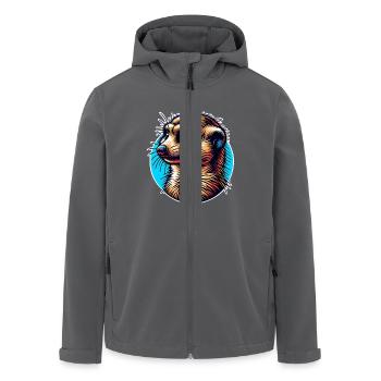 Erdmännchen - Recycelte Männer Softshell-Jacke von Stanley/Stella - Anthrazit - Vorne - AI Model Male 185 light (185cm)