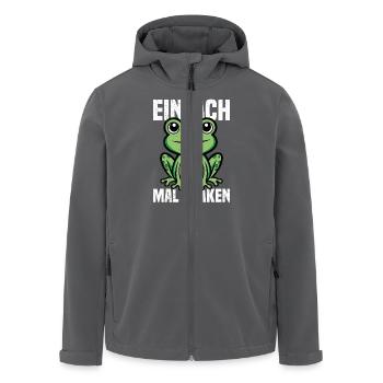 Karneval Party EINFACH MAL QUACKEN Lustiges - Recycelte Männer Softshell-Jacke von Stanley/Stella - Anthrazit - Vorne - AI Model Male 185 light (185cm)
