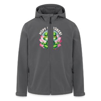 Karneval Kostüm HÜPF DARÜBER! Froschkostüm - Recycelte Männer Softshell-Jacke von Stanley/Stella - Anthrazit - Vorne - AI Model Male 185 light (185cm)