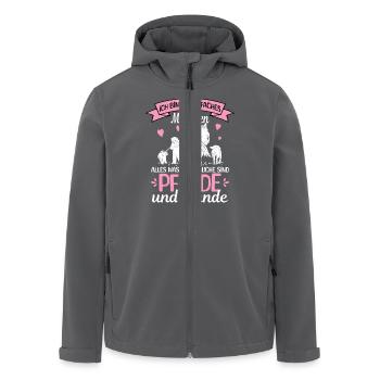 Einfaches Mädchen Pferde - Recycelte Männer Softshell-Jacke von Stanley/Stella - Anthrazit - Vorne - AI Model Male 185 light (185cm)