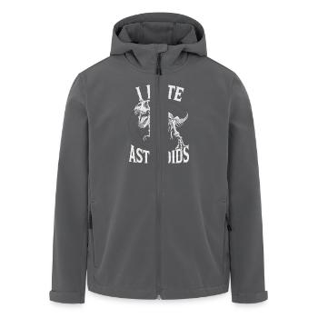 I Hate Asteroids Funny Dinosaur Lovers Saying - Recycelte Männer Softshell-Jacke von Stanley/Stella - Anthrazit - Vorne - AI Model Male 185 light (185cm)