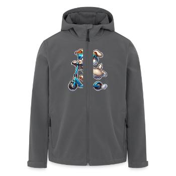 Tretroller E-Scooter E-Roller - Recycelte Männer Softshell-Jacke von Stanley/Stella - Anthrazit - Vorne - AI Model Male 185 light (185cm)