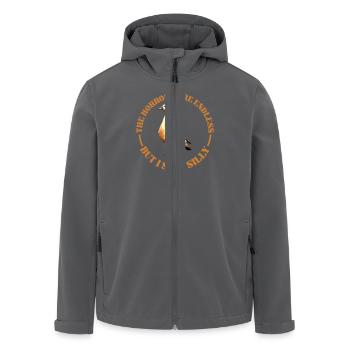 Die Schrecken Sind Endlos Aber Ich Bleibe Albern - Recycelte Männer Softshell-Jacke von Stanley/Stella - Anthrazit - Vorne - AI Model Male 185 light (185cm)