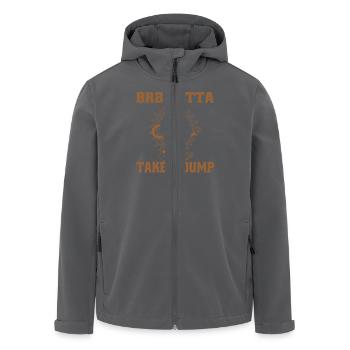 BRB Gotta Take A Dump Lustige Blume Illustration - Recycelte Männer Softshell-Jacke von Stanley/Stella - Anthrazit - Vorne - AI Model Male 185 light (185cm)