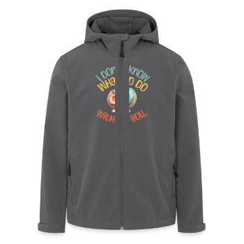I DONUT KNOW - Food fun funny foodie puns - Recycelte Männer Softshell-Jacke von Stanley/Stella - Anthrazit - Vorne - AI Model Male 185 light (185cm)
