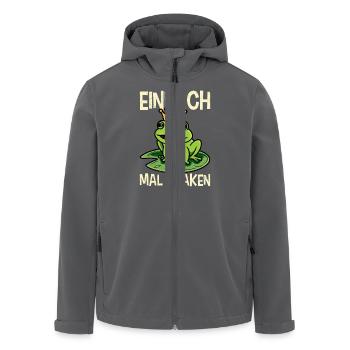 Karneval Party EINFACH MAL QUACKEN Lustiges - Recycelte Männer Softshell-Jacke von Stanley/Stella - Anthrazit - Vorne - AI Model Male 185 light (185cm)