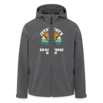 Entenkostüm JETZT GEHT'S AB MADAFAKAS HELAU! - Recycelte Männer Softshell-Jacke von Stanley/Stella - Anthrazit - Vorne - AI Model Male 185 light (185cm)