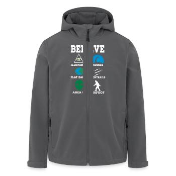 Verschwörung - Recycelte Männer Softshell-Jacke von Stanley/Stella - Anthrazit - Vorne - AI Model Male 185 light (185cm)