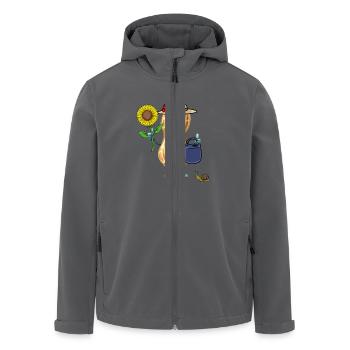 Witzig Erdnuss Gärtner Hobbygärtner Garten - Recycelte Männer Softshell-Jacke von Stanley/Stella - Anthrazit - Vorne - AI Model Male 185 light (185cm)