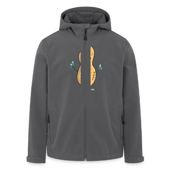 Gewinner Erdnuss Sieg siegen Erfolg Erfolgreich - Recycelte Männer Softshell-Jacke von Stanley/Stella - Anthrazit - Vorne - AI Model Male 185 light (185cm)