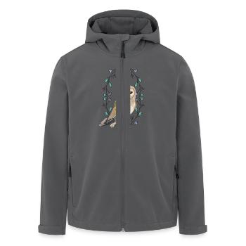 Eule Eulen Natur Wildtiere Tierschutz Tierfreund - Recycelte Männer Softshell-Jacke von Stanley/Stella - Anthrazit - Vorne - AI Model Male 185 light (185cm)