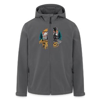 Addicted To Trains - Recycelte Männer Softshell-Jacke von Stanley/Stella - Anthrazit - Vorne - AI Model Male 185 light (185cm)