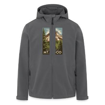 Oregon Mount Hood für Oregon Urlauber - Recycelte Männer Softshell-Jacke von Stanley/Stella - Anthrazit - Vorne - AI Model Male 185 light (185cm)