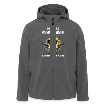 HELAU MADAFAKAS KARNEVAL IST HIER Lustiges Enten - Recycelte Männer Softshell-Jacke von Stanley/Stella - Anthrazit - Vorne - AI Model Male 185 light (185cm)