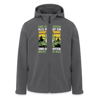 Froschkostüm TIEF EINATMEN UND IDIOTEN NICHT AUS - Recycelte Männer Softshell-Jacke von Stanley/Stella - Anthrazit - Vorne - AI Model Male 185 light (185cm)