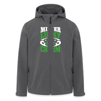 Mister Lucky Charm - St. Patrick's Day - Irland - Recycelte Männer Softshell-Jacke von Stanley/Stella - Anthrazit - Vorne - AI Model Male 185 light (185cm)