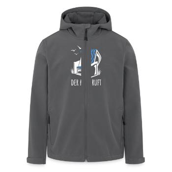 Der Korb ruft - Strandkorb - Meer - Urlaub - Recycelte Männer Softshell-Jacke von Stanley/Stella - Anthrazit - Vorne - AI Model Male 185 light (185cm)