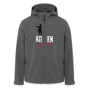 Küchenninja – Scharf, schnell, unsichtbar - Recycelte Männer Softshell-Jacke von Stanley/Stella - Anthrazit - Vorne - AI Model Male 185 light (185cm)