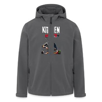 Küchenninja – Lautlos schneiden, lecker servieren - Recycelte Männer Softshell-Jacke von Stanley/Stella - Anthrazit - Vorne - AI Model Male 185 light (185cm)