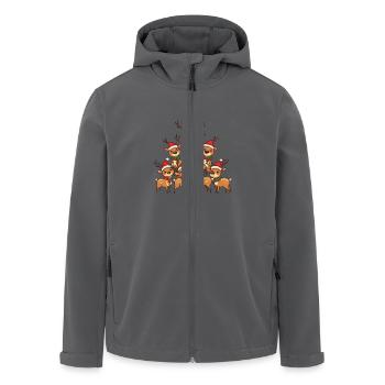 Rentier Weihnachten Christbaum - Recycelte Männer Softshell-Jacke von Stanley/Stella - Anthrazit - Vorne - AI Model Male 185 light (185cm)