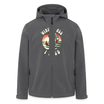 Kitesurf Kitesurfer Kiteboard - Recycelte Männer Softshell-Jacke von Stanley/Stella - Anthrazit - Vorne - AI Model Male 185 light (185cm)